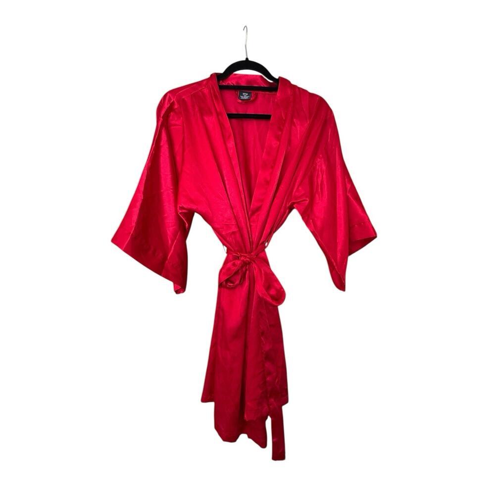 Vintage Apt 9 Womens‎ Basic Kimono Robe W/tie Satin Medium Intimates Staple